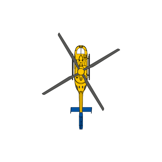 Top view Helicopter
