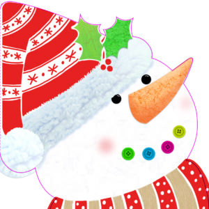 Image of happy snowman Christmas card