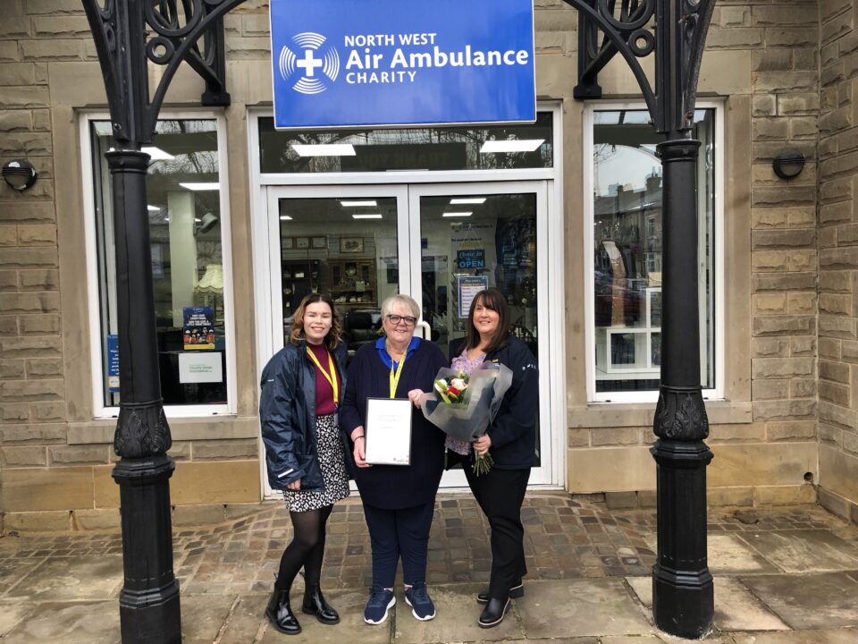 Freda with volunteer coordinator, Lisa, and regional fundraiser, Laura