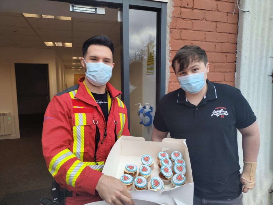 The North West Air Ambulance Charity cake drop