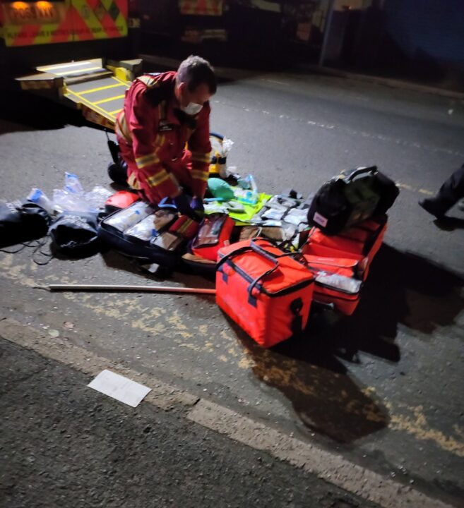 Critical Care Paramedic, at roadside incident