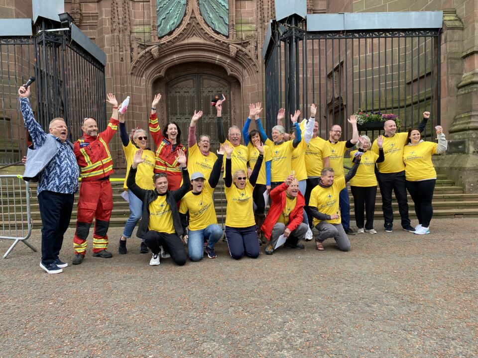 NWAA crew and supporters in front of the Cathedral