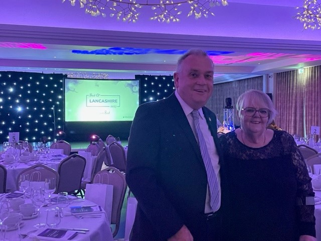 Volunteers Michael and Freda at the Best of Lancashire Awards