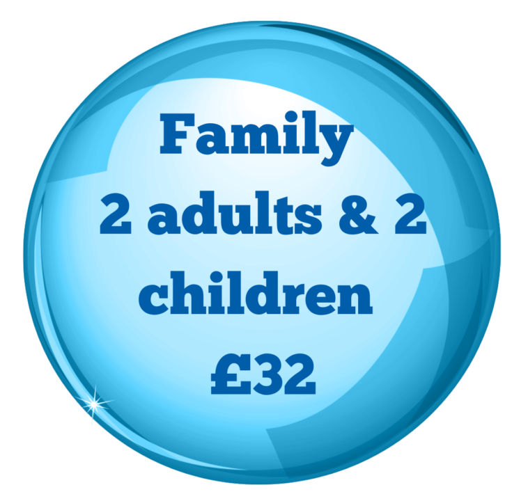 Family ticket - two adults and two children £32